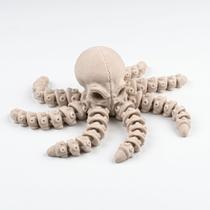 Polvo Articulado Caveira 3D Flexível Premium - Presente e Decoração Criativa