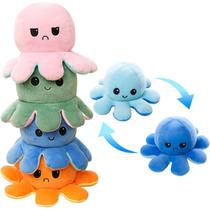 Polvo De Pelúcia Reversível humor 2 Cores Bravo Ou Feliz