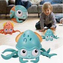 Polvo Fujão Brinquedo Recarregável Interativo Com Musica Luz Movimento Infantil Crianças Divertido Polvo Fujão Brinquedo Recarregável Interativo Com Musica Luz Movimento Infantil Crianças Divertido