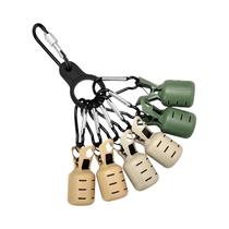 Polvo Lula Gabarito Isca Protetor Kit 6 Pçs Webfoot Choco Guarda-chuva Isca Boné Com Mosquetão