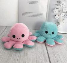Polvo Pelúcia Reversível 25cm Humor Bipolar Boneco TikTok Antiestresse Sortido