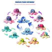 Polvo Polvinho Pelúcia Tiktok Reversível Humor Bravo Feliz 10cm