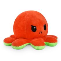Polvo reversível Plushie TeeTurtle vermelho e verde 10 cm