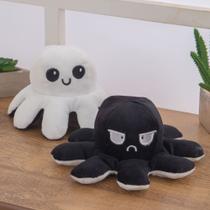 Polvo Tik Tok De Pelúcia Reversível Humor - Preto/Branco