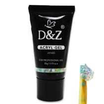 POLYGEL GLITTER D&Z UV/LED 30G Nº 8 ALONGAMENTO GEL MANICURE