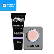 Polygel Nude 08 Honey Girl Powder Gel Led Uv Alongamento Unhas 30ml