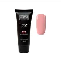 Polygel Risa Nude Pink 50ml LED/UV Profissional Para Unhas