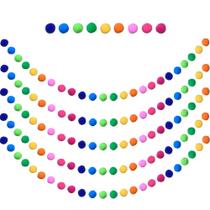 Pom Pom Garland PPXMEEUDC colorido de 2 m com 24 bolas x5 para festa