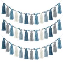 Pom Pom Pom Tassel Garland Syhood Rainbow 127 cm 3 peças Morandi Pom Pom Pom Tassel Garland Syhood Rainbow 127 cm 3 peças Morandi