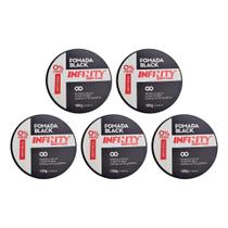 Pomada Capilar Infinity Black 160G - Kit Com 5Un