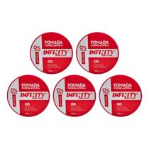 Pomada Capilar Infinity Vermelha 160G - Kit Com 5Un