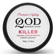 Pomada Capilar Killer Efeito Brilho Fixação Alta 70g - QOD Barber Shop