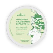 Pomada Cicatrizante com Neem 24gr Bioprotetor Vetfleur para Feridas e Cicatrizações para cães Pomada Cicatrizante com Neem 24gr Bioprotetor Vetfleur para Feridas e Cicatrizações para cães