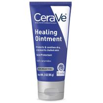 Pomada de Cura CeraVe, Protetora de Pele de Petrolatum hidratante para pele seca com ácido hialurônico e ceramides, Lanolin Free & Fragrance Free, 3 Onças