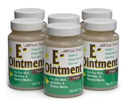 Pomada de vitamina E, marcas básicas, que melhora a umidade, 60 ml, pacote com 6 Pomada de vitamina E, marcas básicas, que melhora a umidade, 60 ml, pacote com 6