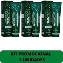 Pomada Desodorante Massageadora Bio Instinto Fisiofort Bisnaga 150g Kit Promocional 3 Unidades