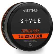Pomada Fiber Style Aneethun 65g Fixação Extra Forte Brilho Moderado Modela e Texturiza Cabelos Curtos