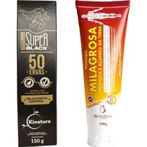Pomada Massageadora 50 Ervas 150g + Pomada Milagrosa 150g