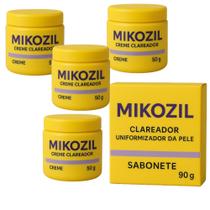 pomada micosan mascara clareadora ,micoses+sabonete barra 90g -4 unidades