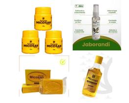 pomada micosan original 50g+ Sabonete barra+reparador de ponta kit majur 7 uni