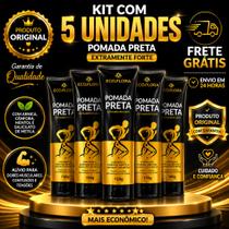 Pomada Preta Eco Flora Original kit 5un Extra Forte Alivio Rapido 150g