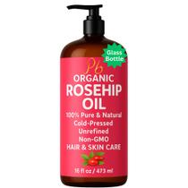 Pomberries de óleo de semente de rosa mosqueta orgânico 480 ml prensado a frio Pomberries de óleo de semente de rosa mosqueta orgânico 480 ml prensado a frio