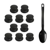 Pomel Puxador Pegador Para Tampa De Panela Kit 10 Peças