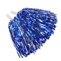 Pomons Cheerleading Hooshing em azul e prata, 12 unidades