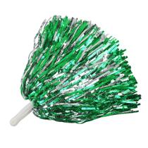 Pomons de torcida Lovecheer, 24 unidades, verdes metálicos, prateados