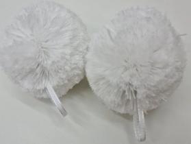 Pompom 1144 c alca em gorgurao 2 unid ref 4271/1 cor b01 branco