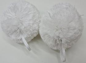 Pompom 1144 c alca em gorgurao 2 unid ref 4271/1 cor b01 branco