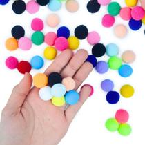 Pompom 14mm MULTCOLORIDO Pacote Com 100 Unidades