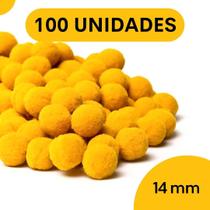 Pompom Amarelo Ouro - 14Mm Pacote Com 100 Unidades - Nybc Pompom Amarelo Ouro - 14Mm Pacote Com 100 Unidades - Nybc