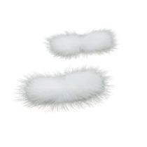 Pompom bigode 30mm x 70mm bem branco unidade Pompom bigode 30mm x 70mm bem branco unidade