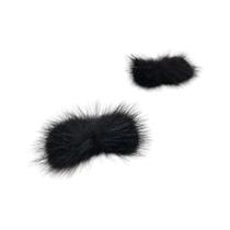 Pompom bigode 30mm x 70mm preto unidade