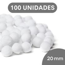 Pompom Branco - 20Mm Pacote Com 100 Unidades - Nybc