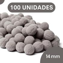 Pompom Cinza - 14Mm Pacote Com 100 Unidades - Nybc Pompom Cinza - 14Mm Pacote Com 100 Unidades - Nybc
