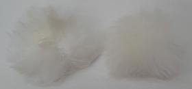 Pompom de Pelo Baixo com Alça - Ref. 4431/3 - 2 Unidades - Cor Off White Pompom de Pelo Baixo com Alça - Ref. 4431/3 - 2 Unidades - Cor Off White
