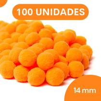 Pompom Laranja - 14Mm Pacote Com 100 Unidades - Nybc Pompom Laranja - 14Mm Pacote Com 100 Unidades - Nybc