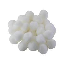 Pompom Liso Solto Pelucia 13mm com 100 unidades Branco