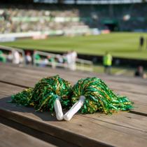 Pompom Metalizado Do Brasil Lider De Torcida Copa - 1 Par