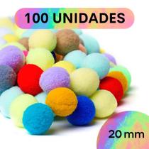 Pompom Multicolorido - 20Mm Pacote Com 100 Unidades - Nybc