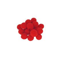 Pompom para Artesanato 22mm Vermelho 50 Unidades