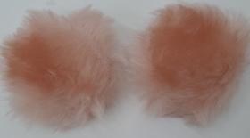 Pompom pelo baixo sem alca ref 4432/1 2 unid cor rosa seco