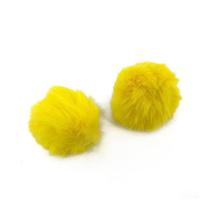 Pompom Pelo Decorativo Amarelo - Nº7 - 2 Un - Artegift - Rizzo Pompom Pelo Decorativo Amarelo - Nº7 - 2 Un - Artegift - Rizzo