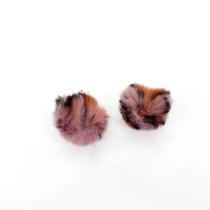 Pompom Pelo Decorativo Animal Print Rosa - Nº4 - 5 Un - Artegift - Rizzo