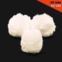 Pompom - Pelúcia 50 Mm - 50 Unidades - Bege Natural - Nº: 296- Nybc