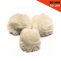 Pompom - Pelúcia 50 Mm - 50 Unidades - Bege - Nº: 297 - Nybc