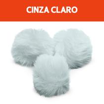 Pompom - Pelúcia 70 Mm - 30 Unidades - Cinza Claro - Nº: 119 - Nybc