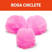 Pompom - Pelúcia 70 Mm - 30 Unidades - Rosa Chiclete - Nº: 140 - Nybc